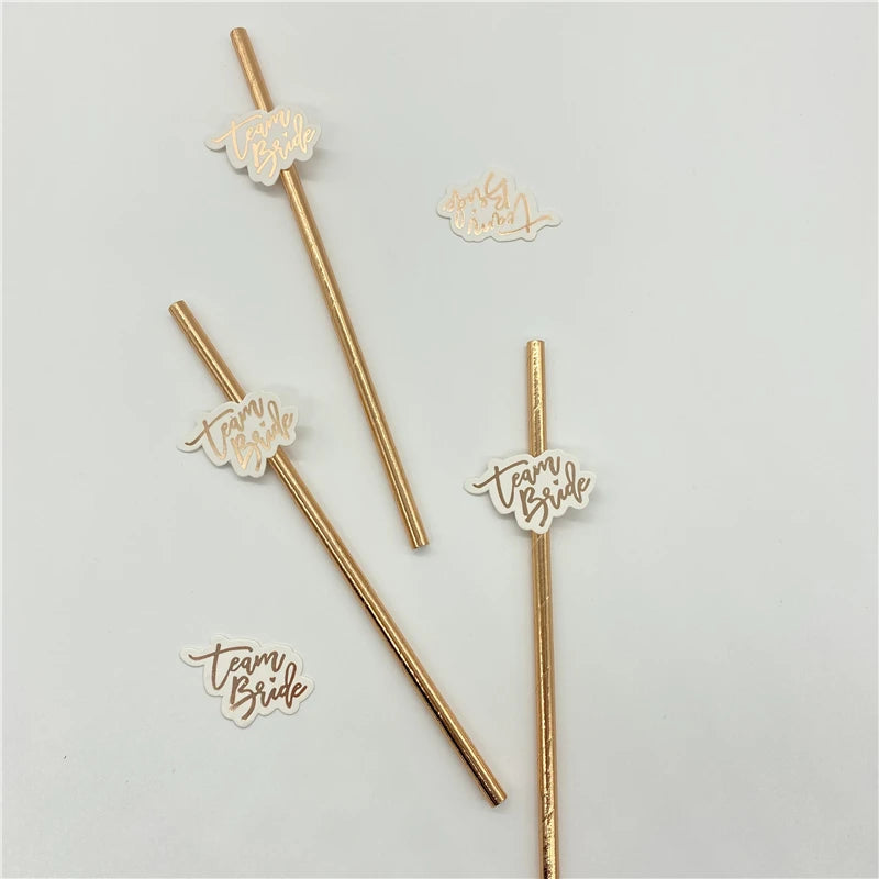 10Pcs pailles team bride