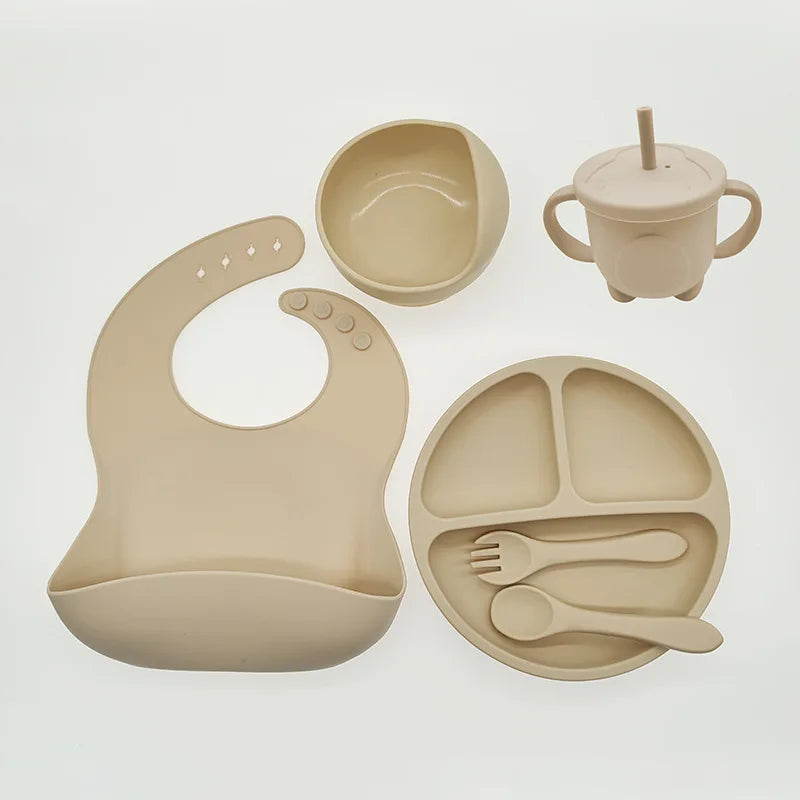 Ensemble de bols standards d'alimentation pour bébé, 6/8 pièces, en silicone