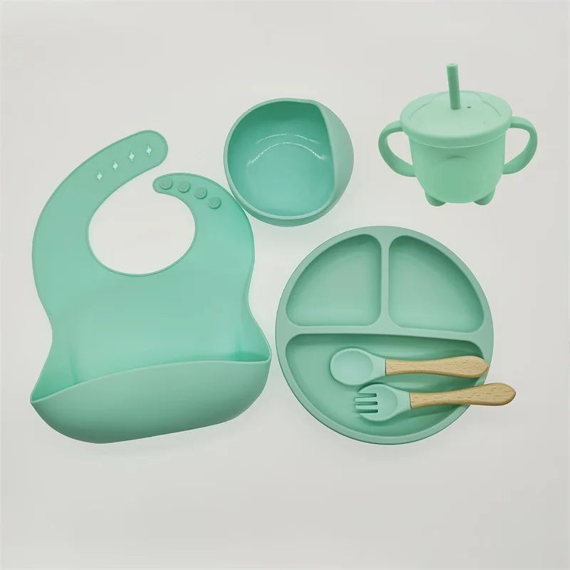 Ensemble de bols standards d'alimentation pour bébé, 6/8 pièces, en silicone