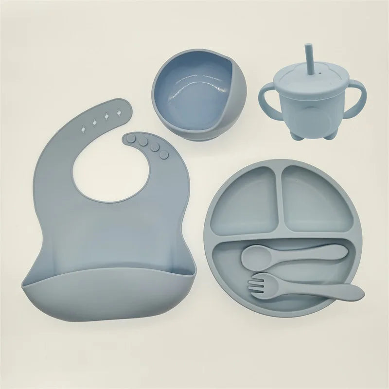 Ensemble de bols standards d'alimentation pour bébé, 6/8 pièces, en silicone