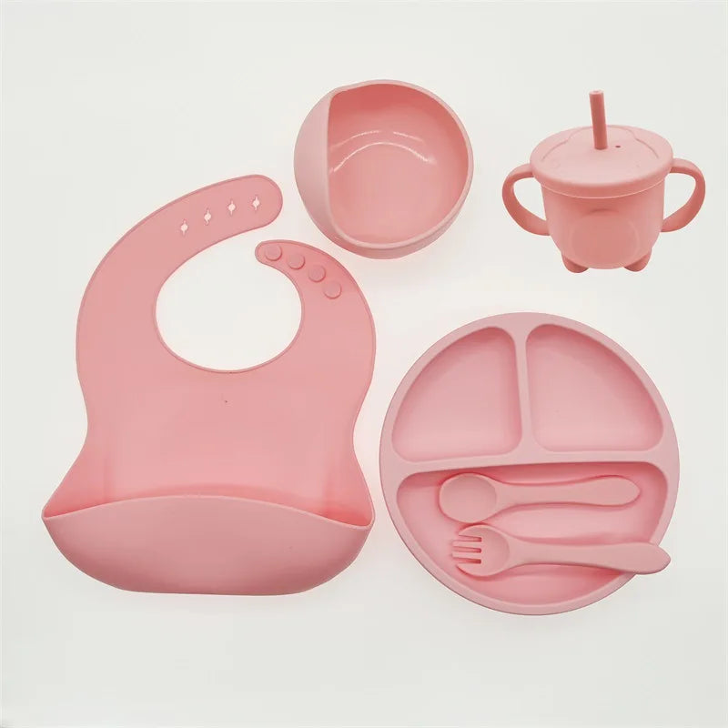 Ensemble de bols standards d'alimentation pour bébé, 6/8 pièces, en silicone