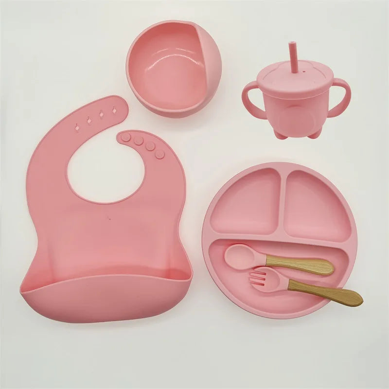 Ensemble de bols standards d'alimentation pour bébé, 6/8 pièces, en silicone